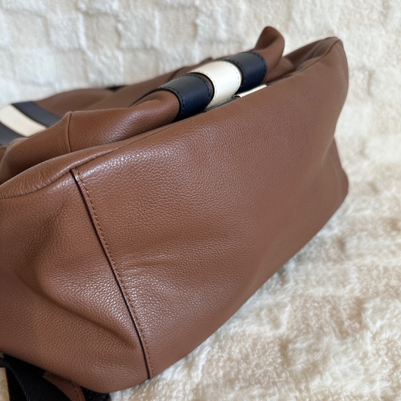 NWT! RARE! Coach F49324 Men's Houston Backpack With Varsity Stripe In Saddle - Picture 11 of 12